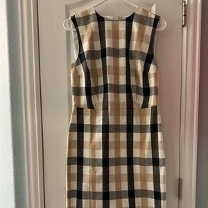 Ann Taylor checked sheath dress Size 4 NWT